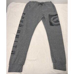Men’s Medium Ecko Unlimited Unltd Gray Sweatpants Draw String Logo Spell Out